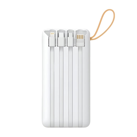 Power Bank 10000mAh Dual USB with Built-in Cabels