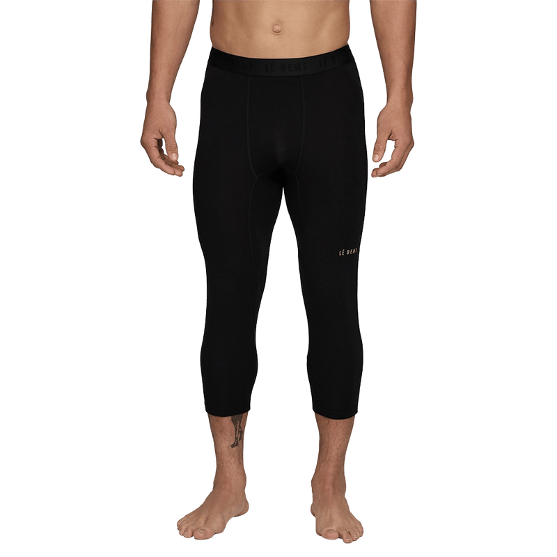 man wearing Le Bent Lightweight Thermal 3/4 Bottom front view