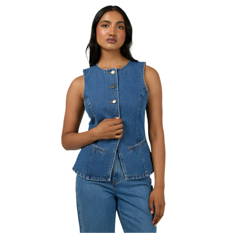Lena Denim Vest - Womens