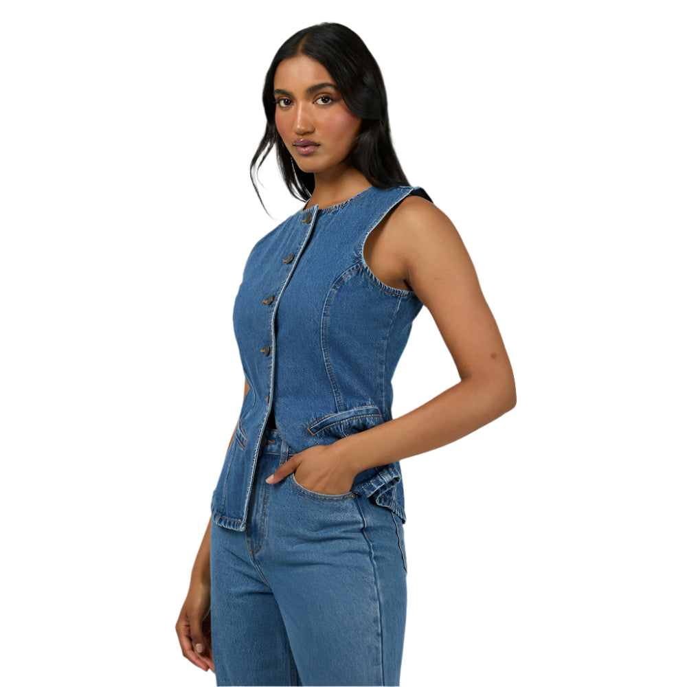 Lena Denim Vest - Womens