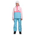 Front view of girl wearing Rojo Mini Me Jo Ski Jacket - Kids in colour pink-a-boo