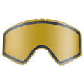 Gold mirrored replacement lens for Modest Team XL goggles with a dark grey border and top branding.