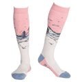 Front view of Rojo Mountain Life Socks in Pink-a-boo