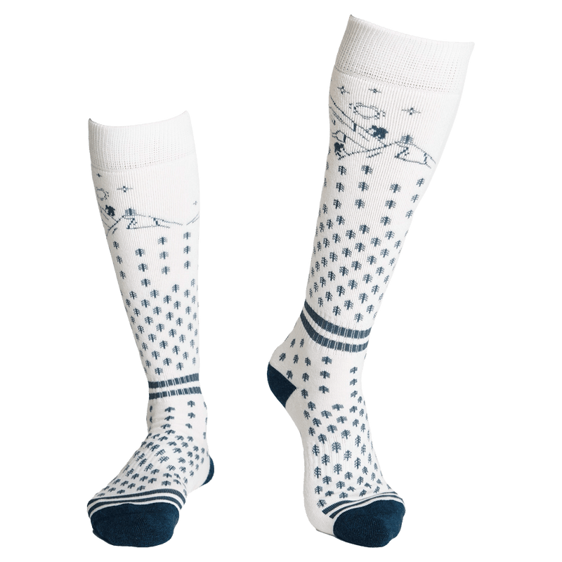 View of Rojo Mountaineer Sock - Womens in colour Snow white