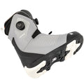 Grey and black Nitro Club Boa snowboard boot showing side profile with dual Boa dials and white treaded sole.