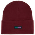 Main view of the Oakley B1B Gradient Patch Beanie, granache colour