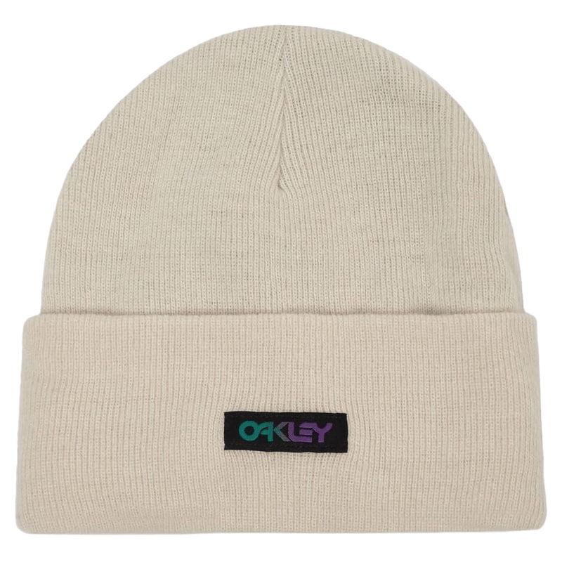 Main view of the Oakley B1B Gradient Patch Beanie, mist colour