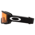 Side view of the Oakley Target Line XS Goggles in Matte Black, Persimmon lens, kids model