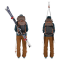 Backcountry view of the OSPREY Sopris 45L Magma Brown_Raven Black Bags, 26/27 Unisex's model