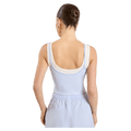 Back view of the PE NATION Forward Tank Heather Blue/Whisper White Tops, 26/27 Womens's model