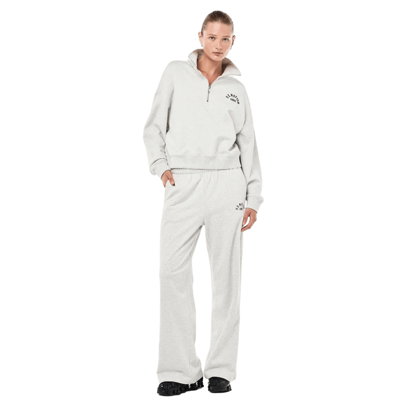 Full view of the PE NATION Swerve Tackpant Grey Marle Pants, 26/27 Womens's model