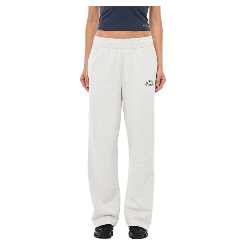 Front view of the PE NATION Swerve Tackpant Grey Marle Pants, 26/27 Womens's model