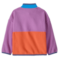 Back view of the Patagonia Baby Synch jacket Brisk Purple 60970BKPL Fashion, 26/27 Unisex's model