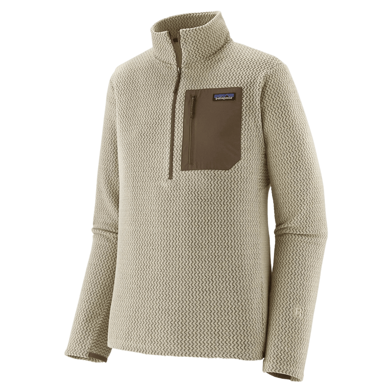 Main view of the Patagonia R1 Air Zip Neck Pelican 40246PLCN Fashion, 26/27 Unisex's model