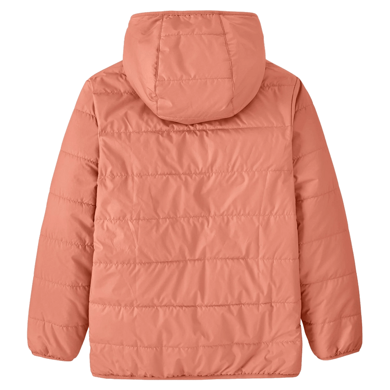 Back view of the Patagonia Reversible Ready Freddy Hoody - Moment Pink 68095MNTP Fashion, 26/27 Unisex's model