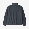 Back view of the Patagonia Synch Jacket - Kids_Smolder Blue 65320BKPL Fashion, 26/27 Unisex's model