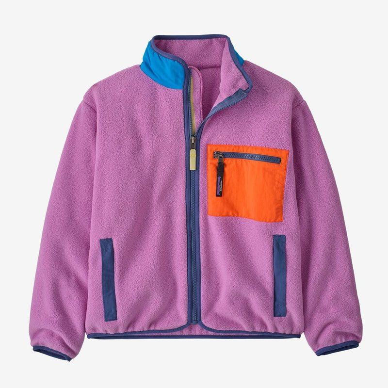 Main view of the Patagonia Synch Jacket - Kids_Brisk Purple 65320BKPL Fashion, 26/27 Unisex's model