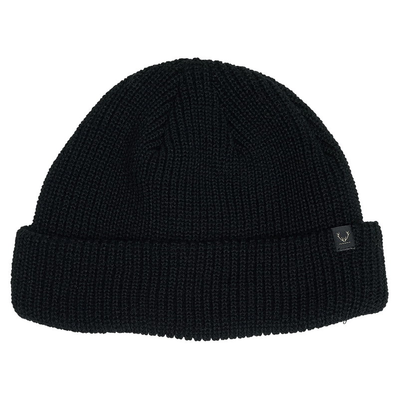 Front view of Rojo Prime Time Beanie - Womens in True Black
