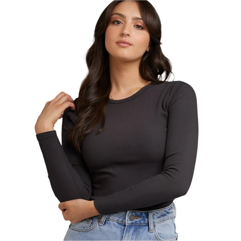 Eve Rib Baby L/S Tee - Womens