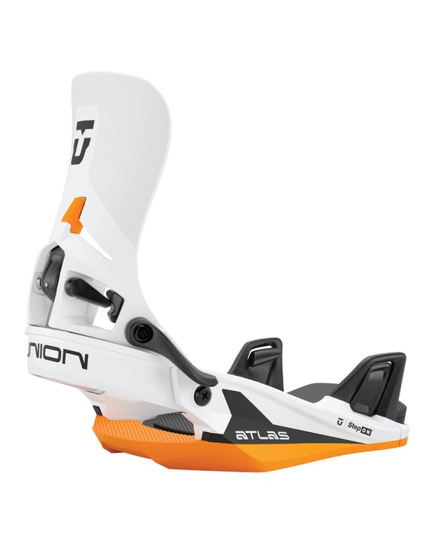 Union Atlas Step On Snowboard Bindings White Orange