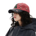 Square Block Rabbit Flower Cotton Cap