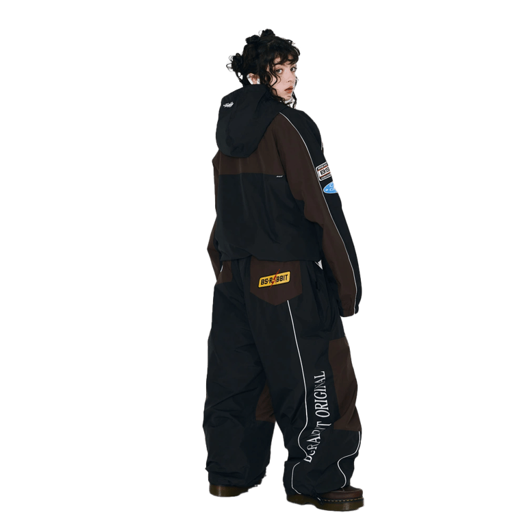 Patched Utility Hooded Snowboard Jacket