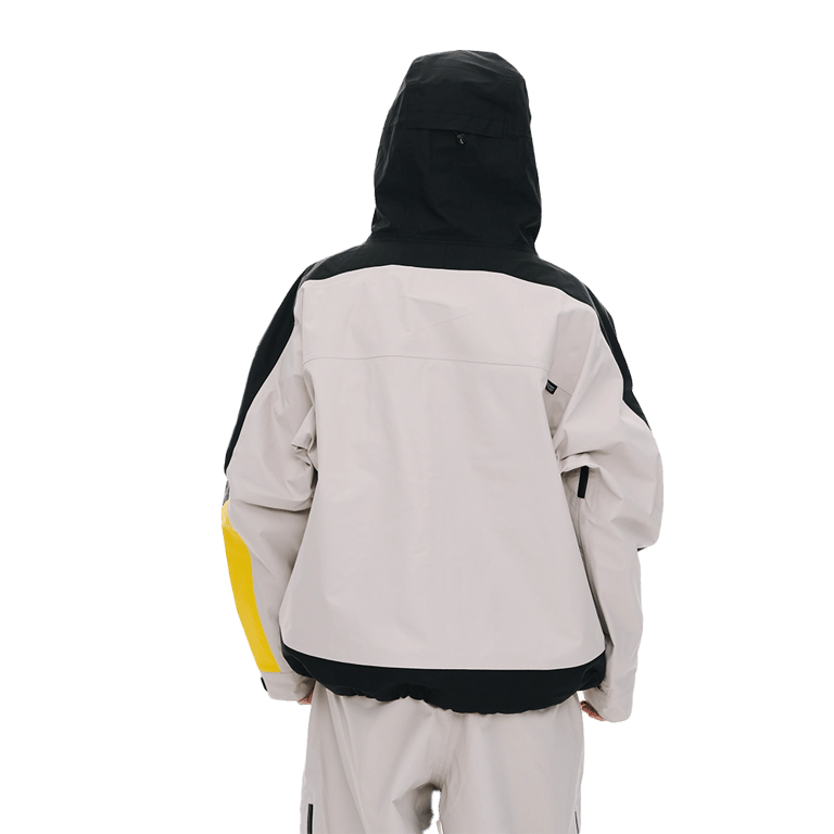 Asymmetric 3L Seam Sealing Hooded Shell Snowboard Jacket
