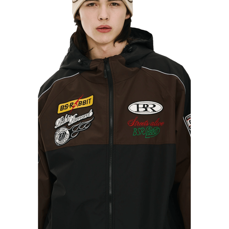 Patched Utility Hooded Snowboard Jacket