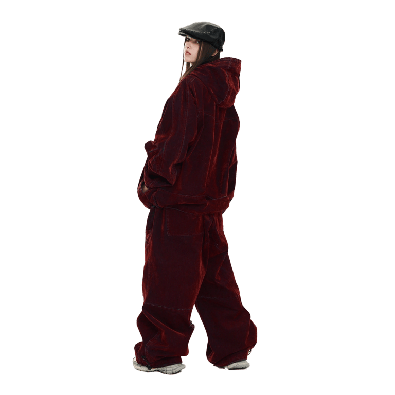 DSXBS Super Wide Pintuck Wax Real Denim Snowboard Pants
