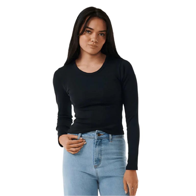 Classic Ribbed L/S Tee - Womens