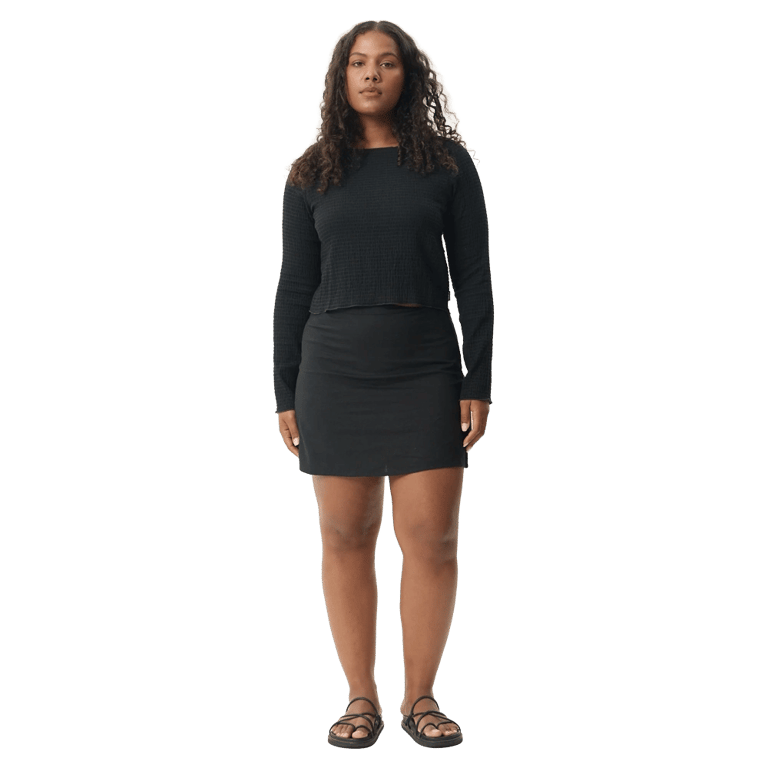 Focus Seersucker Long Sleeve Top - Womens