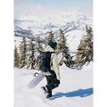 In action view of the Burton AK Dispatcher Backcountry Backpack in True Black colourway, unisex's model