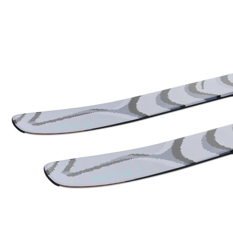 Tail view of the SALOMON QST 100 Cosmic Sky Skis, 26/27 Unisex's model