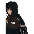 Patched Utility Hooded Snowboard Jacket