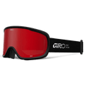 Main view of the Giro Cruz Goggles in Stacked Black, Amber Scarlett lens, unisex model