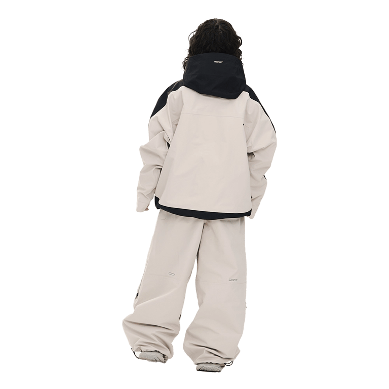 Asymmetric 3L Seam Sealing Hooded Shell Snowboard Jacket