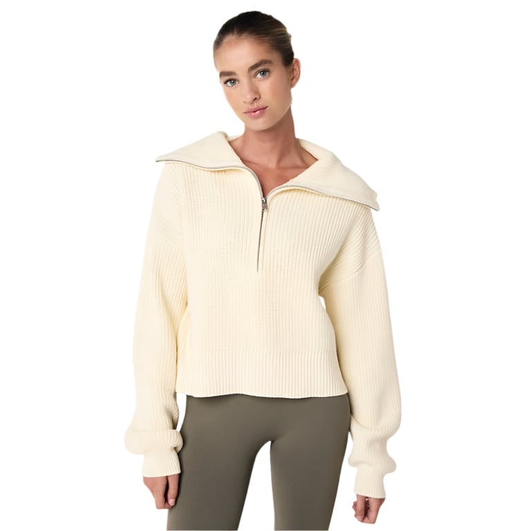 High Season Zip Neck Knit Jumper - Womens