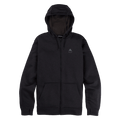 Main view of the Burton Oak Full-Zip Hoodie in True Black colourway, mens's model