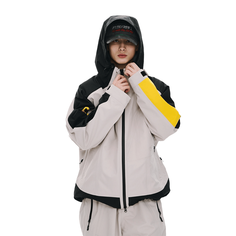 Asymmetric 3L Seam Sealing Hooded Shell Snowboard Jacket