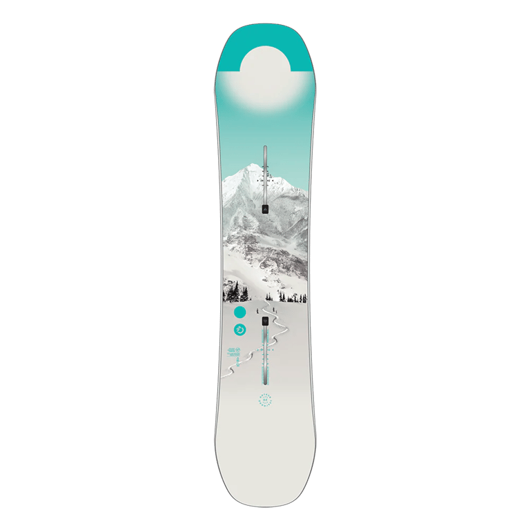Top view of the Burton Feelgood First Track Snowboard, 26/27 women's model