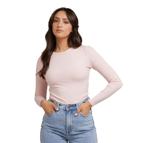 Eve Rib Baby Long Sleeve Tee- Womens
