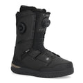 Black Ride Deadbolt snowboard boots with dual BOA lacing system, side dial, and textured rubber sole.
