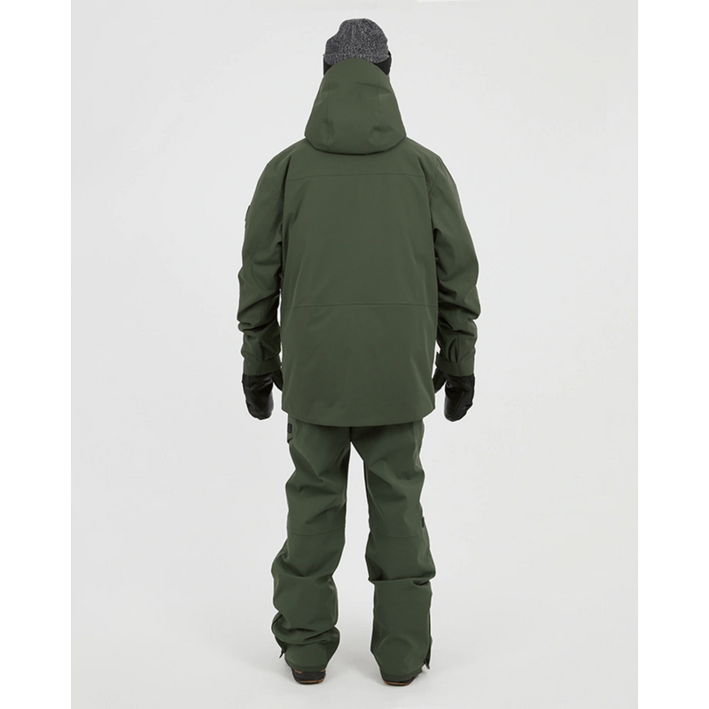 Back view of XTM Ridge Line Ski Jacket in colour Ivy
