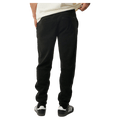 Rear view of black Rip Curl Anti Series Departed Trackpants with a tapered fit, cuffed ankles, and zip back pocket.