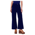 Front view of a women in the Sailor Deco Marine Cord Jeans in colour Marine