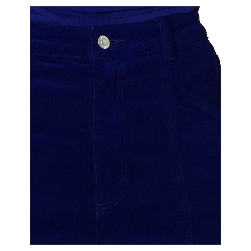 Fabric view of the Sailor Deco Marine Cord Jeans in colour Marine