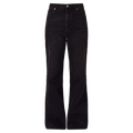 Front full view of a women in Sailor Scoop Long Jeans in colour Black Rock