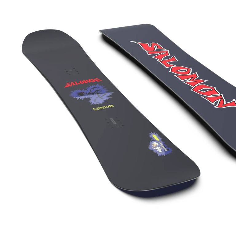 Alternative view of the Salomon 2027 Sleepwalker Grom Snowboard, kids model.