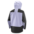 Back view of the Salomon Absolute 3L Ski Jacket, Blue Granite and Deep Black