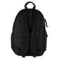 Back view of a black Santa Cruz Gremlin Patrol Kids Backpack with padded shoulder straps and mesh side pockets.